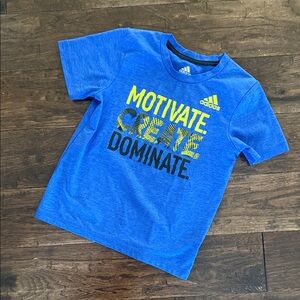 Adidas Kids Blue Motivational Tee